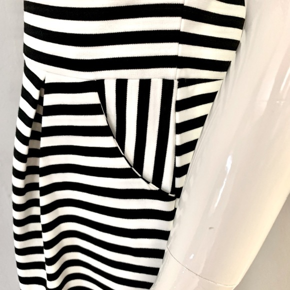 NWT H&M Ponte Knit Striped Sleeveless Dress Navy & White Summer Casual Size 4/6Y - Picture 9 of 16